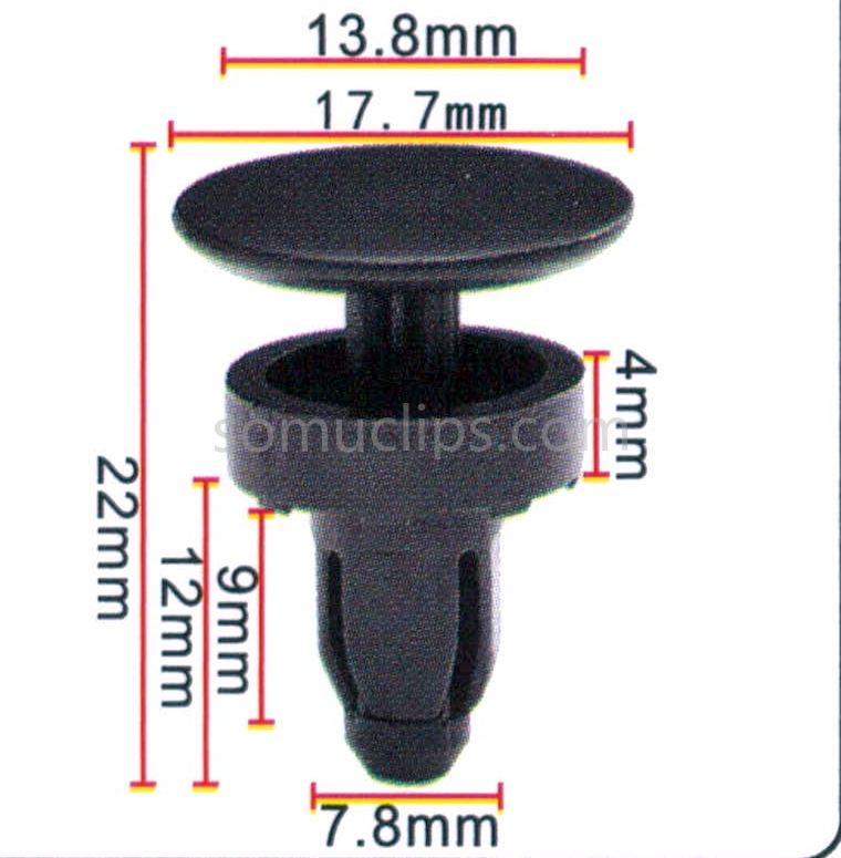 Sun roof panel retainer push pins for Honda