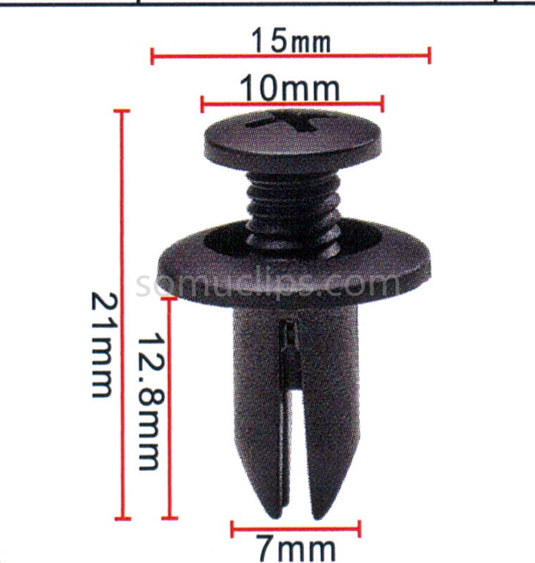 7mm Plastic bumper clip fastener for Toyota For Honda