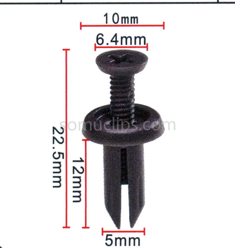 5mm Hole size plastic clip for Toyota